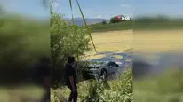 Kahramanmaraş'ta otomobil göle düştü, sürücü kurtulmayı başardı