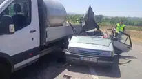 Çanakkale'de otomobilin kamyonete çarpması sonucu 4 yaralı