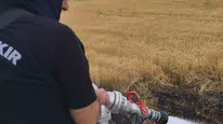 Silvan’da iki dönümlük buğday ekili alan yangında zarar gördü