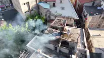 Nevşehir'de apartman çatısında yangın