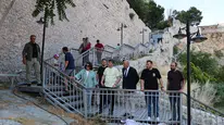 Amasya'da tarihi miras için aydınlatma projesi armatür montajlarına başlandı