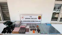 Şırnak'ta düzenlenen kaçakçılık operasyonunda milyonluk ürünler ele geçirildi