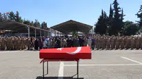 Kilis’te kalp krizi sonucu hayatını kaybeden uzman çavuş için tören düzenlendi