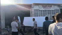 Şuhut'ta tüp patlaması sonucu iş yerinde yangın çıktı