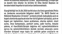 Elazığ'da NATO zirvesi nedeniyle 14 günlük eylem yasağı getirildi