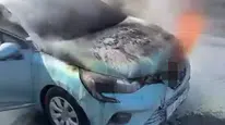 Alanya'da seyir halindeki otomobilde yangın: Orman işletme personeli ilk müdahaleyi yaptı