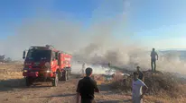 Aliağa'da otluk alanda çıkan yangın kontrol altına alındı