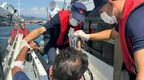 Fethiye açıklarında teknede yaralanan iki kişi tıbbi tahliye edildi