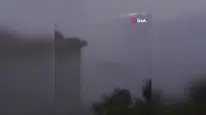 Erdek'te yıldırım düşmesi sonucu yüksek gerilim hattında yangın çıktı