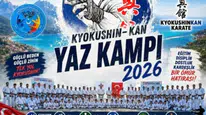 Kütahya'nın Pazarlar ilçesinde 200 sporcu kyokushin-kan yaz gelişim kampında buluştu