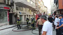 Sivas'ta bankamatikte çıkan yangın, çevrede paniğe yol açtı