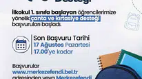 Merkezefendi Belediyesi'nden yeni eğitim yılına özel kırtasiye desteği