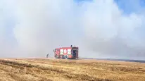 Tekirdağ'da anız yangını mahallede paniğe neden oldu