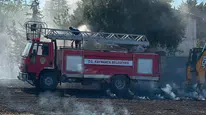 Kırklareli'nde inşaat çalışmasında kıvılcımlar yangın çıkardı
