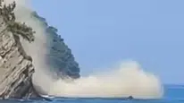 Mudanya'da heyelan paniği: Denizdeki vatandaşlar zor anlar yaşadı