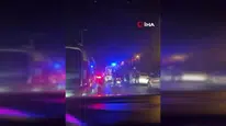 Küçükçekmece'de şüpheli araç kovalaması sırasında polis ekipleri kaza yaptı