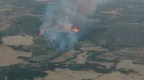Çanakkale'nin ezine ilçesinde orman yangınına müdahale devam ediyor