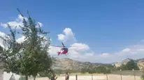 Tunceli'de ev kazası geçiren genç hasta Malatya'ya helikopterle sevk edildi
