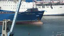 Dron saldırısının ardından Ro-Ro gemisi Trabzon Limanı'na demirledi