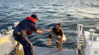 Bodrum açıklarında yüzerek yurt dışına geçmeye çalışan düzensiz göçmen yakalandı