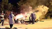 Pursaklar'da seyir halindeki araç alev aldı, itfaiye yetişti