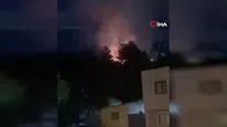 Hatay'da havai fişeğin isabet ettiği ormanlık alanda yangın çıktı