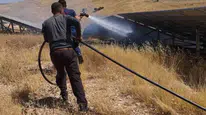 Kurtalan'da güneş enerjisi panellerinde çıkan yangın kontrol altına alındı