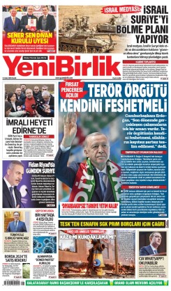Yeni Birlik Gazetesi | 12 Ocak 2025