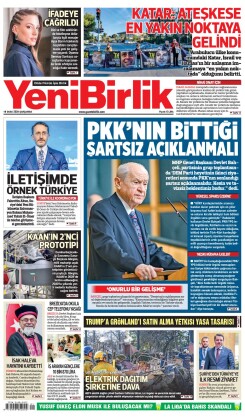 Yeni Birlik Gazetesi | 15 Ocak 2025