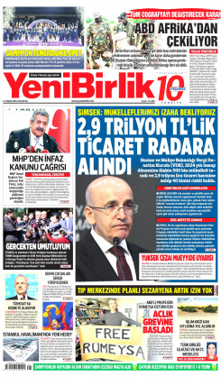 Yeni Birlik Gazetesi | 21 Nisan 2025