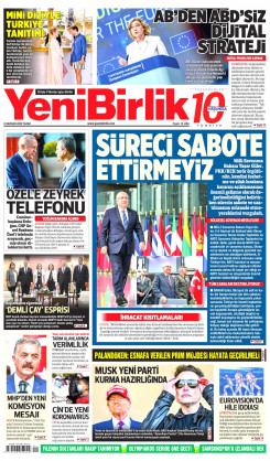 Yeni Birlik Gazetesi | 8 Haziran 2025