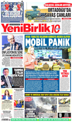 Yeni Birlik Gazetesi | 13 Haziran 2025