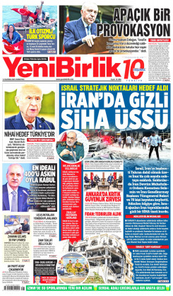 Yeni Birlik Gazetesi | 14 Haziran 2025