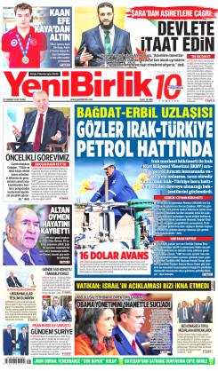 Yeni Birlik Gazetesi | 20 Temmuz 2025
