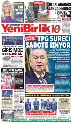 Yeni Birlik Gazetesi | 27 Temmuz 2025