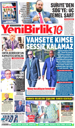 Yeni Birlik Gazetesi | 1 Ağustos 2025