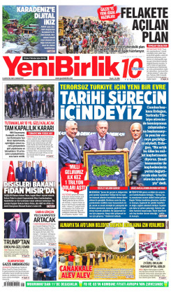 Yeni Birlik Gazetesi | 9 Ağustos 2025