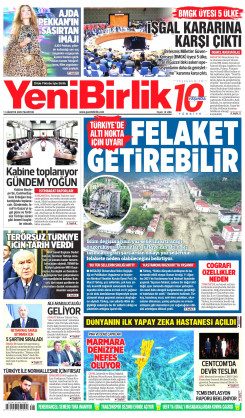 Yeni Birlik Gazetesi | 11 Ağustos 2025
