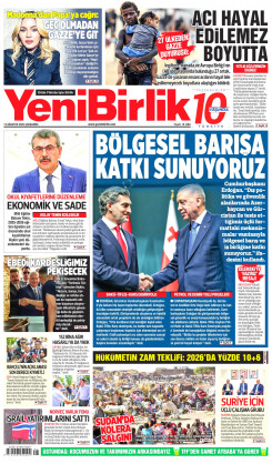 Yeni Birlik Gazetesi | 13 Ağustos 2025