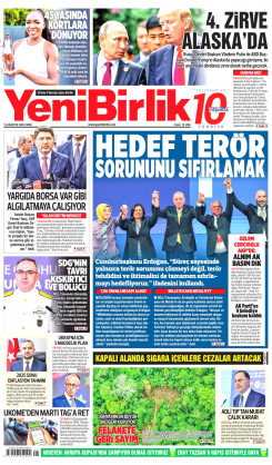 Yeni Birlik Gazetesi | 15 Ağustos 2025