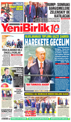 Yeni Birlik Gazetesi | 16 Ağustos 2025