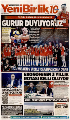 Yeni Birlik Gazetesi | 8 Eylül 2025