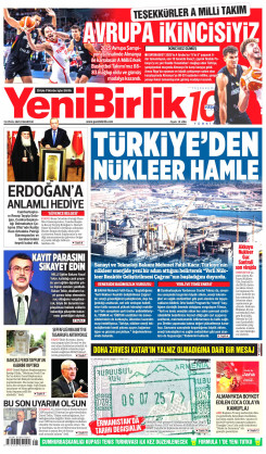 Yeni Birlik Gazetesi | 15 Eylül 2025