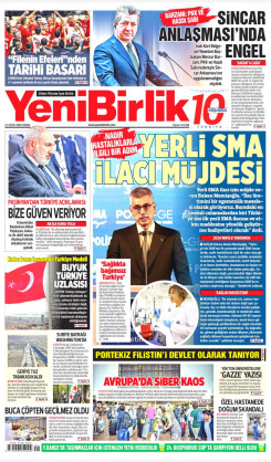 Yeni Birlik Gazetesi | 21 Eylül 2025