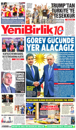 Yeni Birlik Gazetesi | 10 Ekim 2025