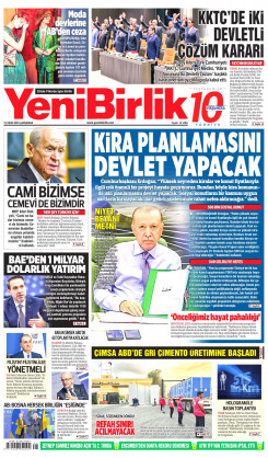 Yeni Birlik Gazetesi | 15 Ekim 2025
