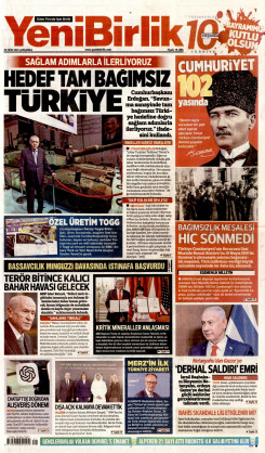 Yeni Birlik Gazetesi | 29 Ekim 2025