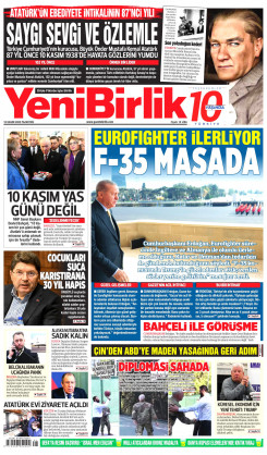 Yeni Birlik Gazetesi | 10 Kasım 2025