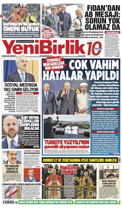 Yeni Birlik Gazetesi | 29 Kasım 2025