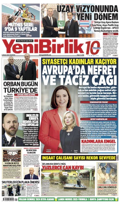 Yeni Birlik Gazetesi | 8 Aralık 2025